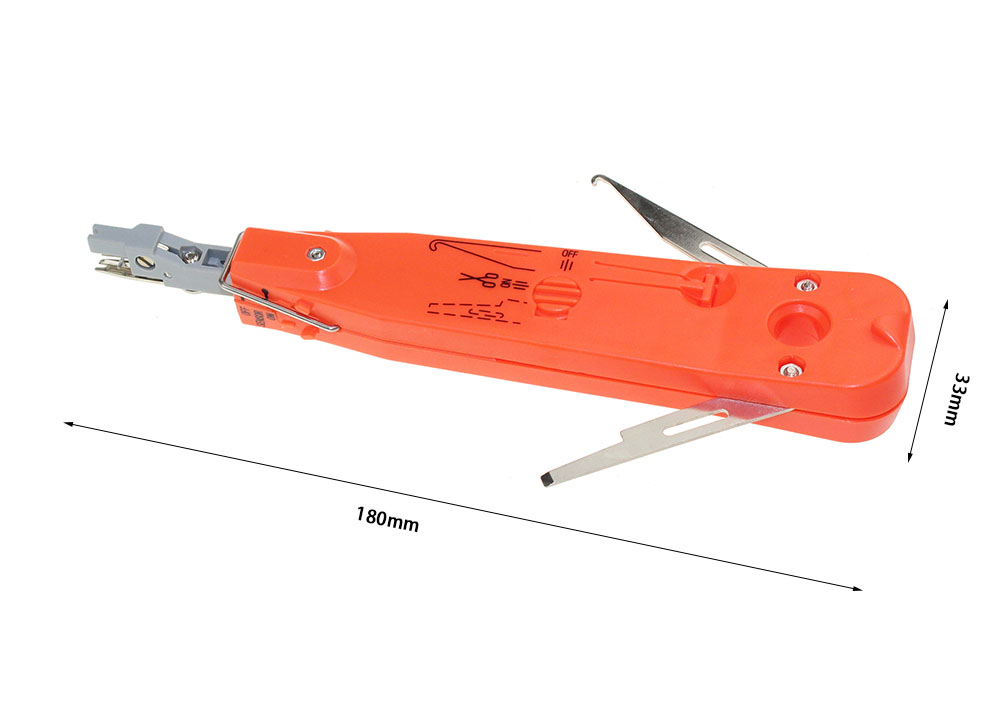 Red krone lsa-plus punch down verktøysett med sensor for telekomtelefon  rj11- leder ethernet-nettverk cat 5 rj45- kabel