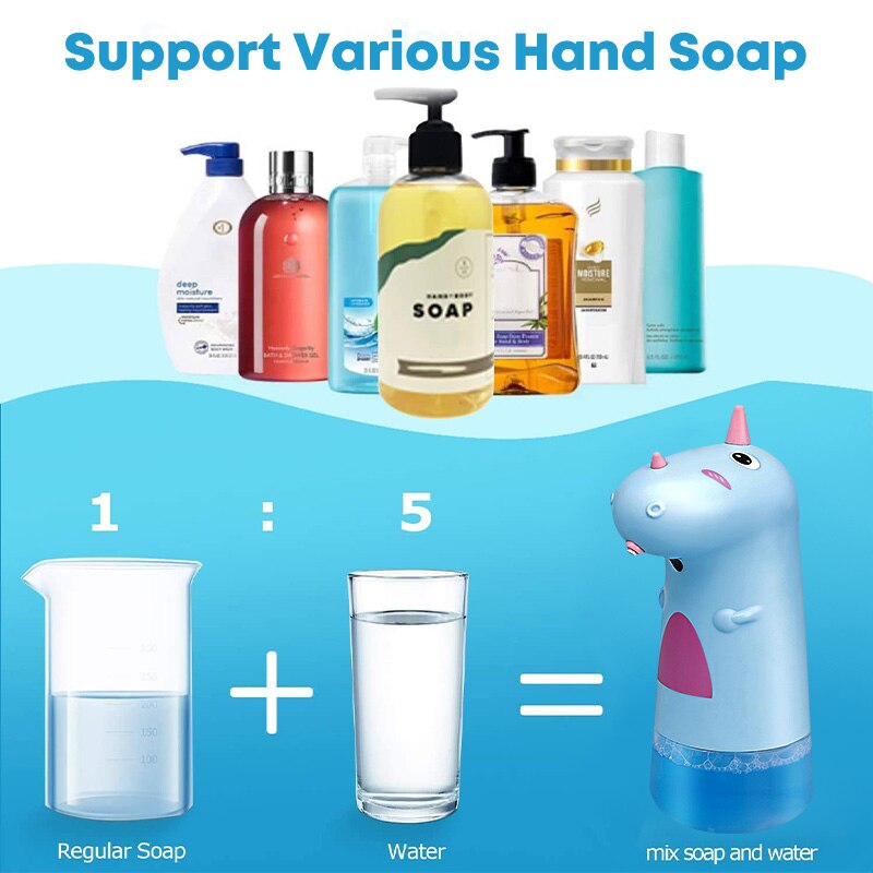 Distributeur automatique de savon mousse pour enfants, lavage des mains Intelligent, dispositif Non tactile, 2 Volume mousseux réglable pour la santé des enfants