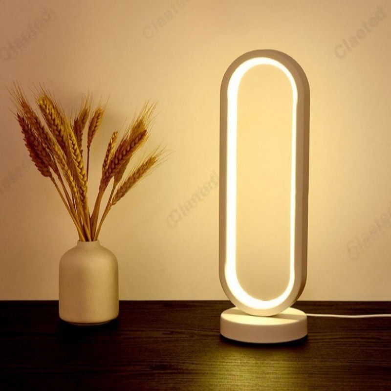 Led Ovale Bureaulamp Retro Eenvoudig Dimbaar Usb Plug-In Slaapkamer Bedlampje Warm Bar Restaurant Sfeer Decoratie Verlichting