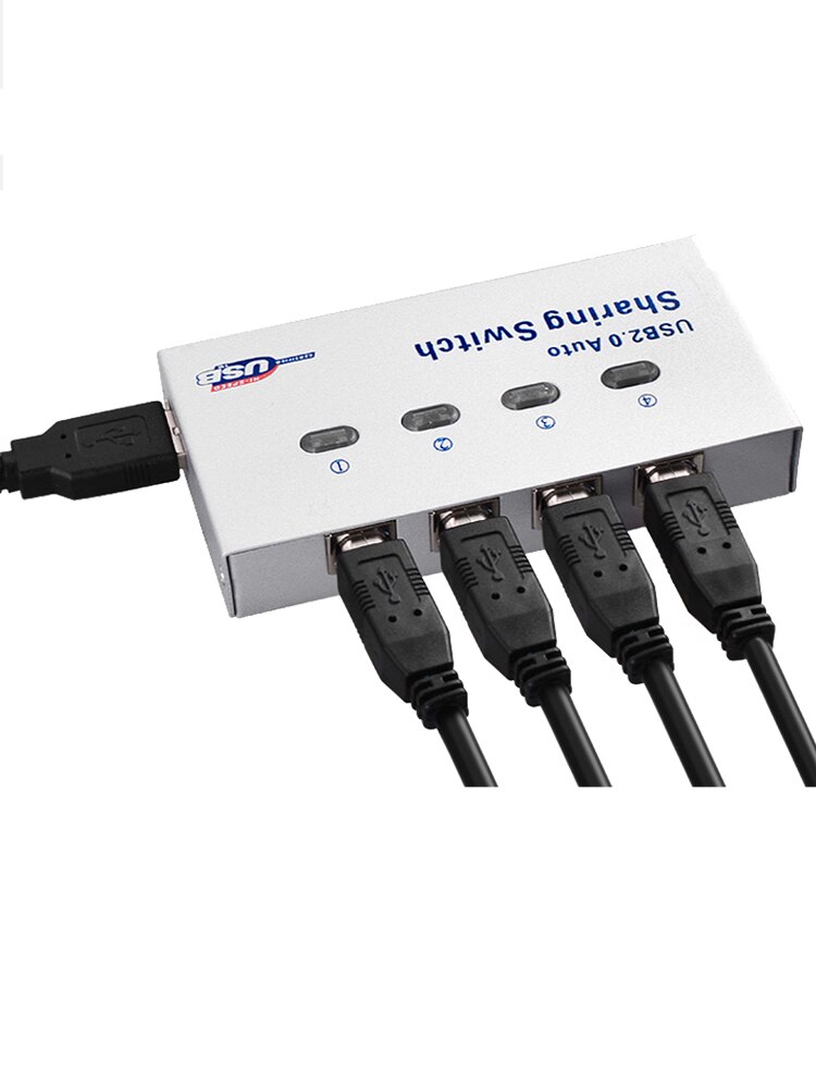 4 Ports USB Switch Four Input One Output USB2.0 Converter For Mouse Keyboard Printer Share USB Device