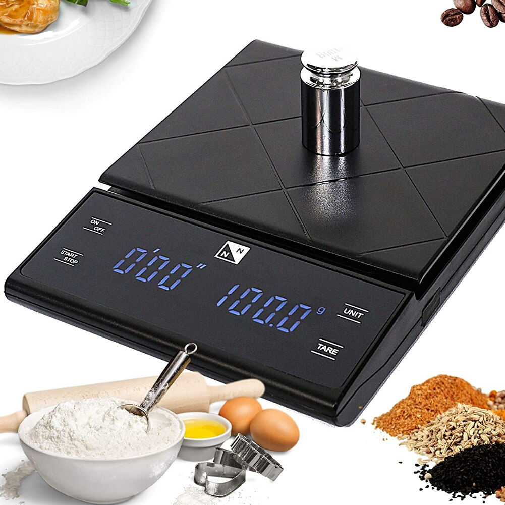 Digital Food Kitchen Precision Scale Multifunction Coffee Food Scale Digital Kitchen Weighing Scale with Timer Baking Cooking
