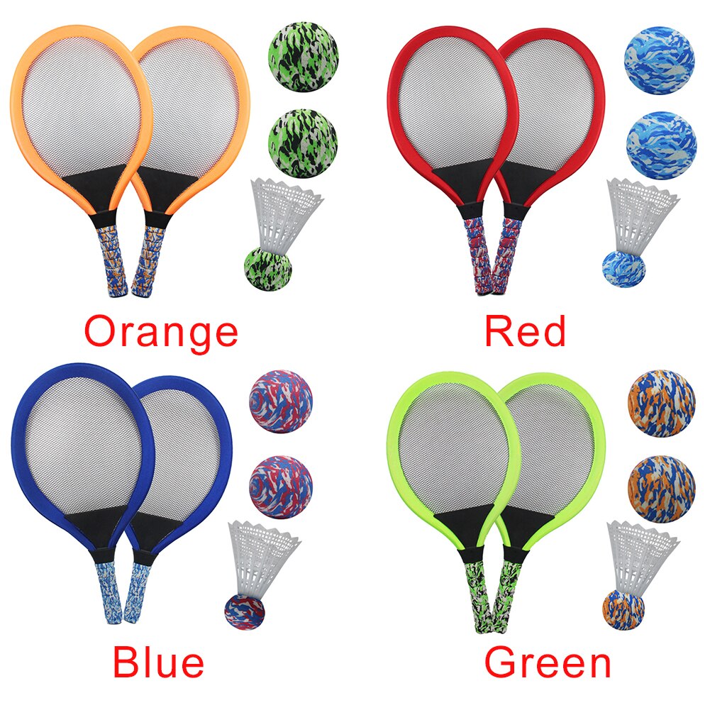 Tennisracket Set Indoor Duurzaam Outdoor Sport Badminton Bal Training Strand Speelgoed Praktijk Kleuterschool Portable Kids Grappig