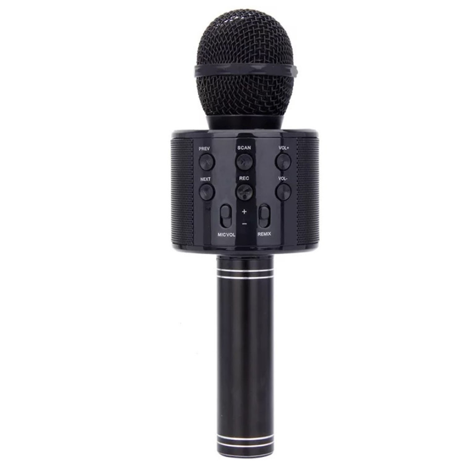 Trådløs bluetooth karaoke mikrofon 3 i 1 håndholdt karaoke mic højttaler ekko mikrofon til hjemmebane jul fødselsdag hjemmefest: Sort