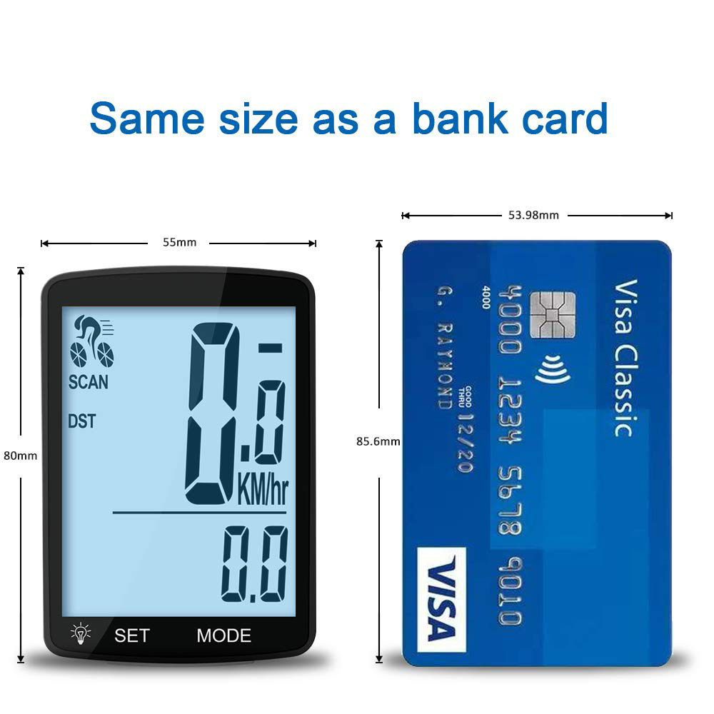 Waterproof Bike Bicycle Computer Wireless Bike Rainproof Odometer Cadence Sensor 2.8inch LCD Cycling Speedometer Heart Rate