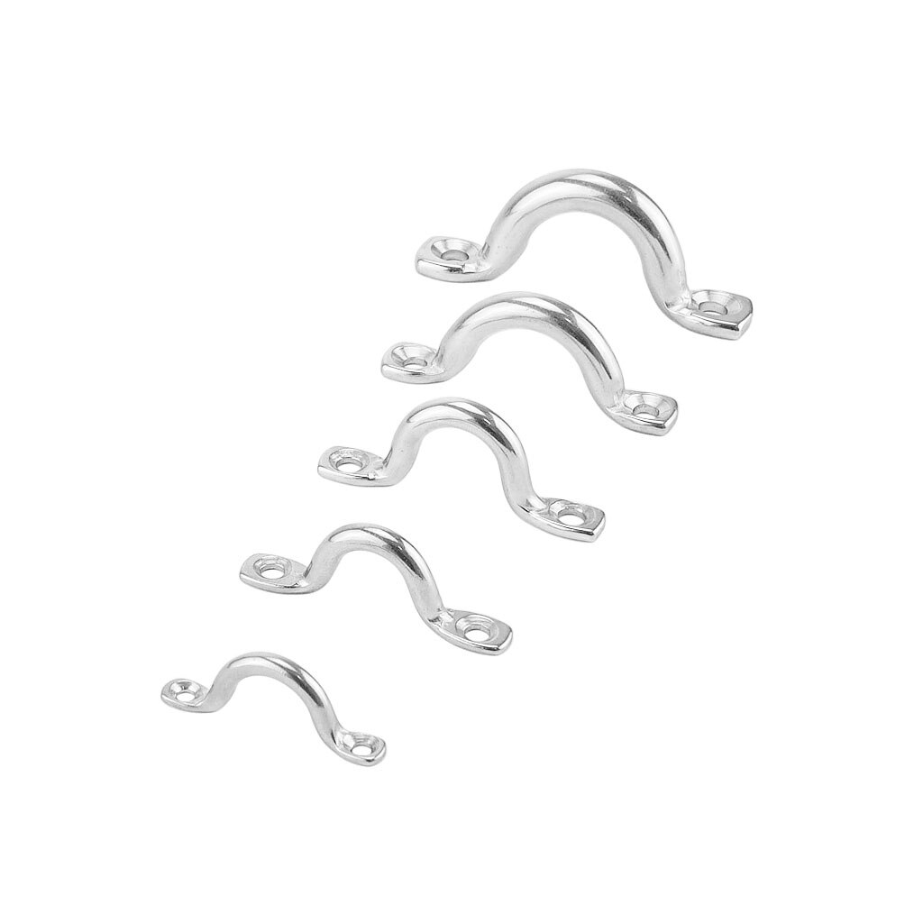 Stainless Steel 316 Bimini Boat Top PAD EYE Straps Tie Down Kayak Deck Loops Tie Down Anchor Point footman's loo marine hardware