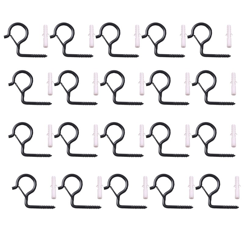 20/40 sztuk domowego śruba z haczykiem z klamra bezpieczeństwa projekt haczyk robić zawieszania lampy nadaje się robić światła zewnętrzne: 20