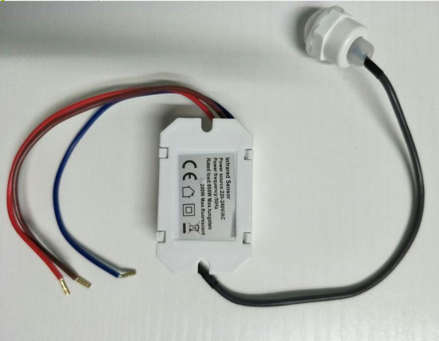 AC 220V Infrared PIR IR Motion Sensor Switch For LED Light Bulb 800W Max