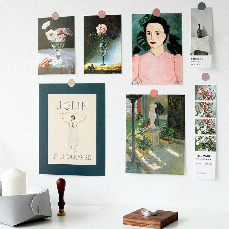 Nordic Eenvoudige Art Postkaart Muur Sticker Fotografie Props Diy Witte Achtergrond Collocatie Kamer Decoratie Kaart Wenskaart