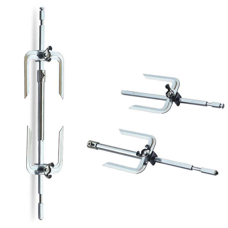 Lemonbest 1pc bærbare grillpinner i rustfritt stål grillspyd ovn spinn roter kyllingstekegaffel