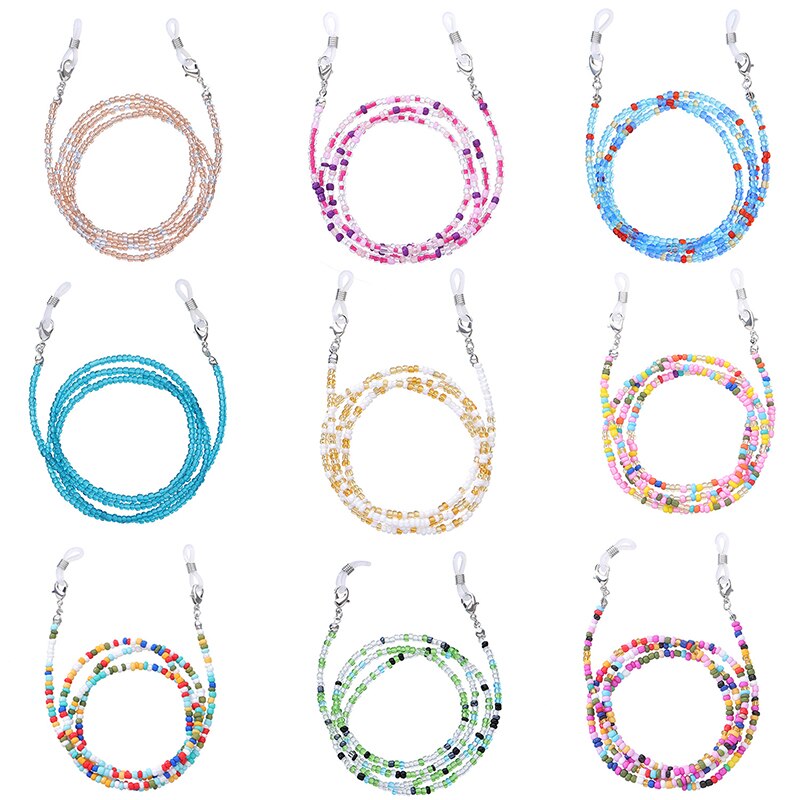 Neue Boho Maske Gurt Perlen Gläser Ketten Frauen Gesicht Maske Schlüsselband Anti Rutsch frauen Nacken Kette Für Brillen Kordon de anteojos