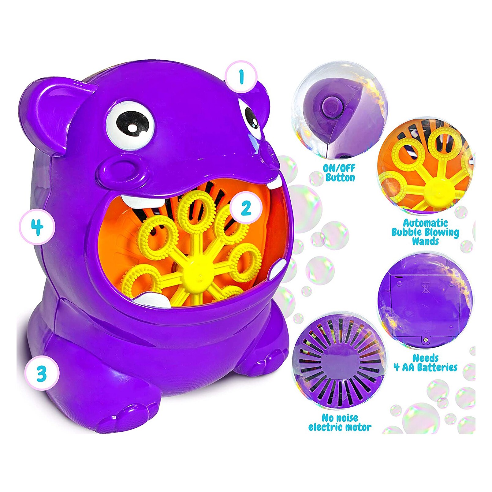 Bubble Machine Automatische Bubble Blower Draagbare Bubble Maker Voor Kids Voor Indoor Outdoor Verjaardagsfeestje Tuin Spel