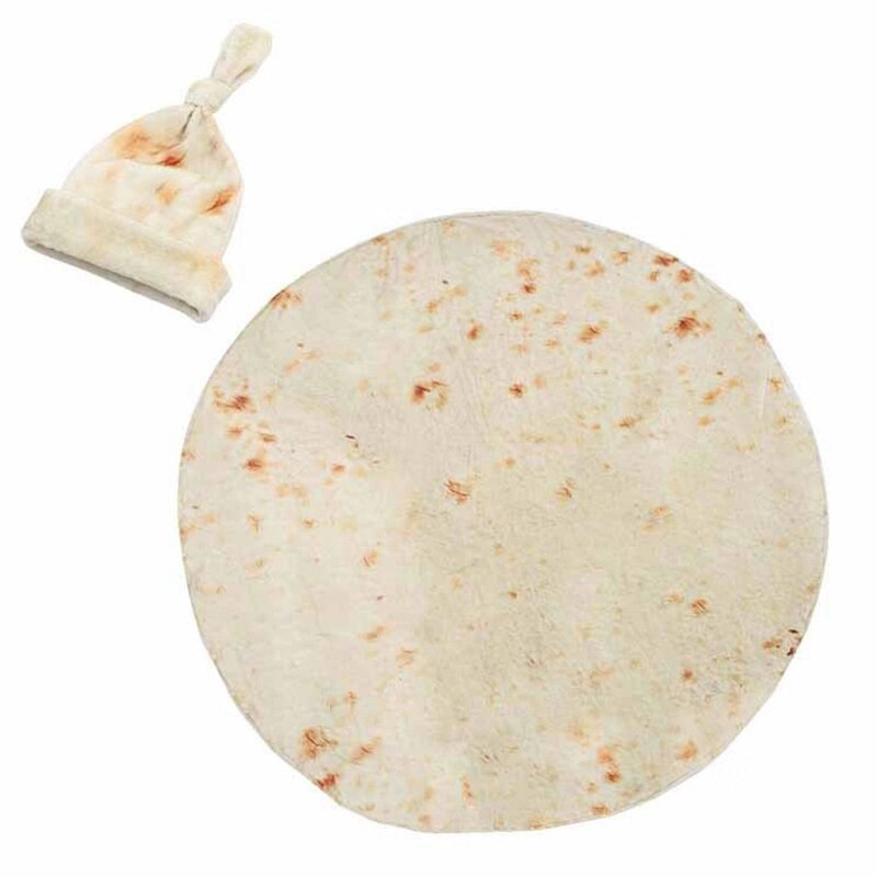 Burrito Coperta Del bambino Farina Tortilla Coperta a Pelo Morbido avvolgere Cappello di Alta Qualità Comodo Forniture Infantili Del bambino con Il Cappello: B