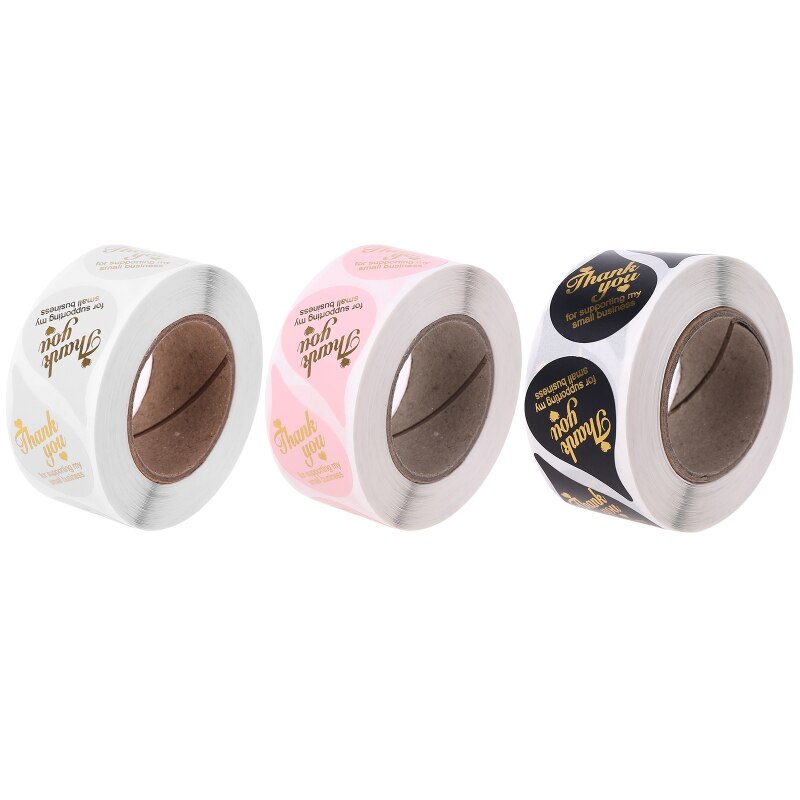 500pcs Thank You for supporting My Small Business Sticker Heart Seal Label R9JC