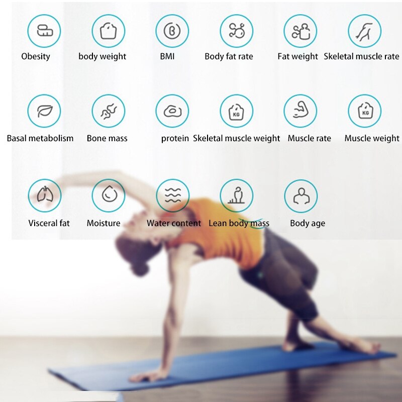 Bodyfat Schaal Digitale Weegschaal Wifi En Bluetooth Smart Schaal Gewicht Schaal Bmi 17