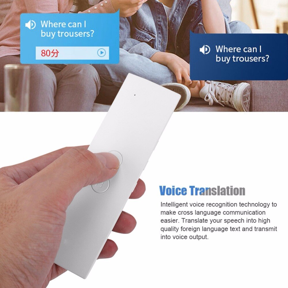 T6 traducteur vocal Intelligent Portable Intelligent traducteur d'interprétation multilingue en temps réel bidirectionnel Bluetooth sans fil
