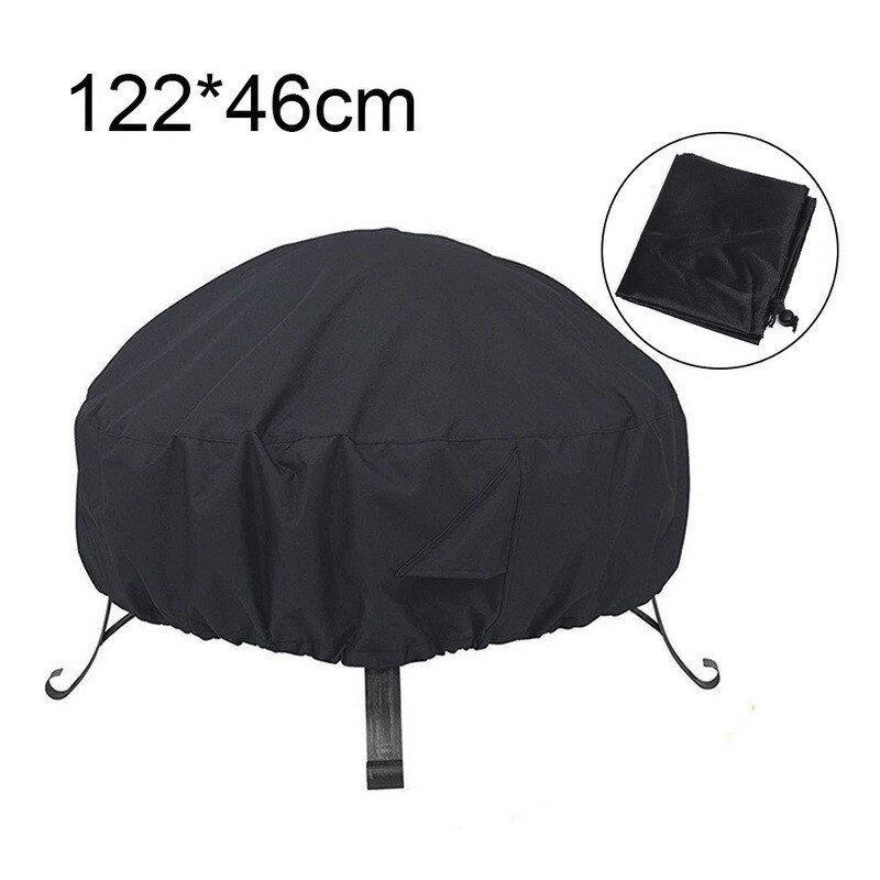 BBQ Cover Waterproof Outdoor Anti Dust Grill Cover Garden Yard Rain Protector For BBQ Accessories Black Barbecue Grill Cover: Round 2