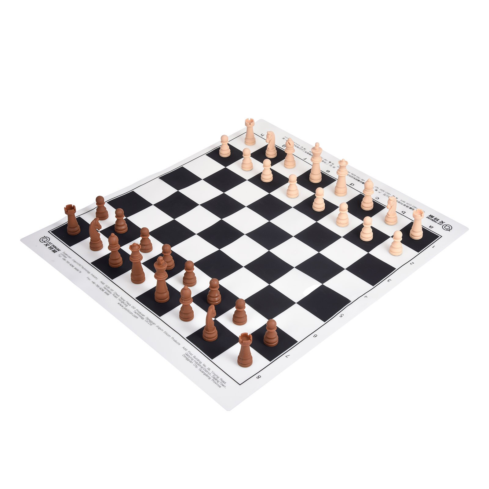 Portable Beginner Chess Convenient Lightweight Board Game Toy Non-slip And Easy-to-clean Silicone Folding Board: Default Title