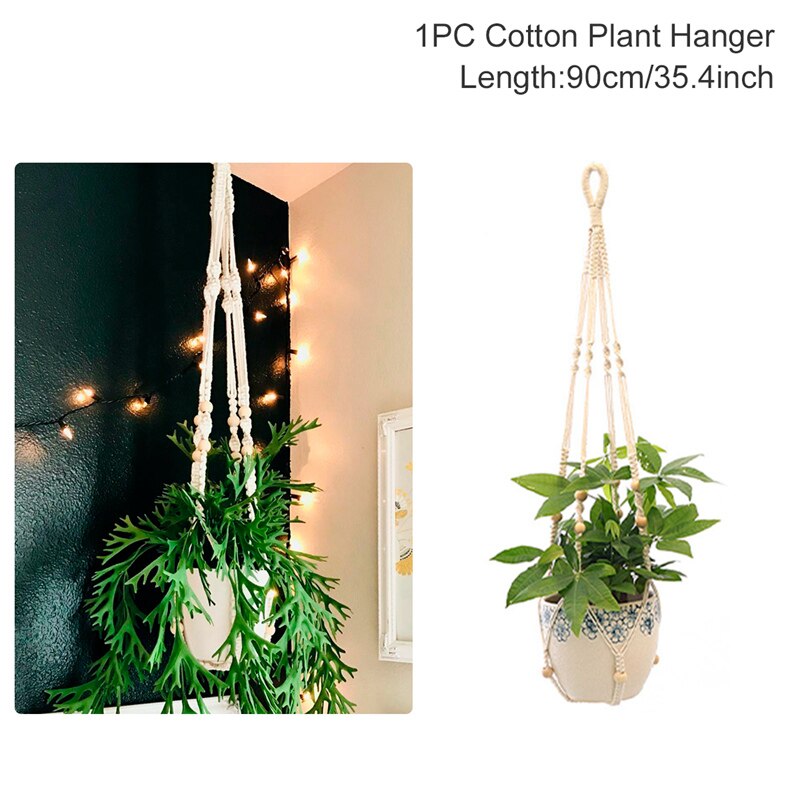 Handmade Macrame Plant Hanger Flower Pot Hanger Flowerpot Net Hanging Basket for Plants Hanger for Wall Decor Countyard Garden: Style 15