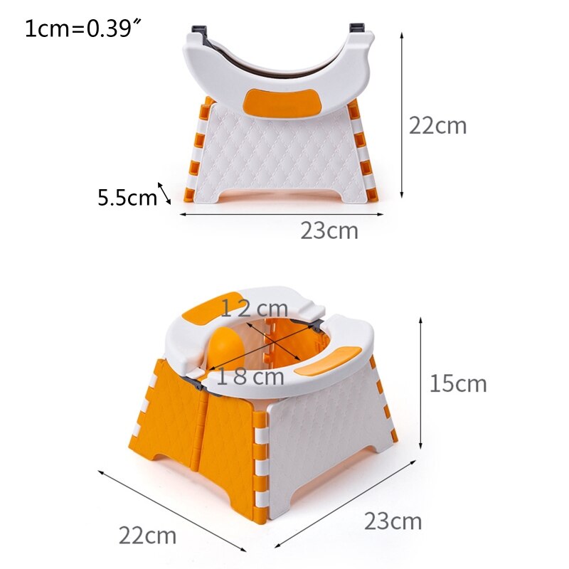 Baby Potty Training Seat Kids Toddler Outdoor Portable Folding Toilet Urinal Pot 54DF