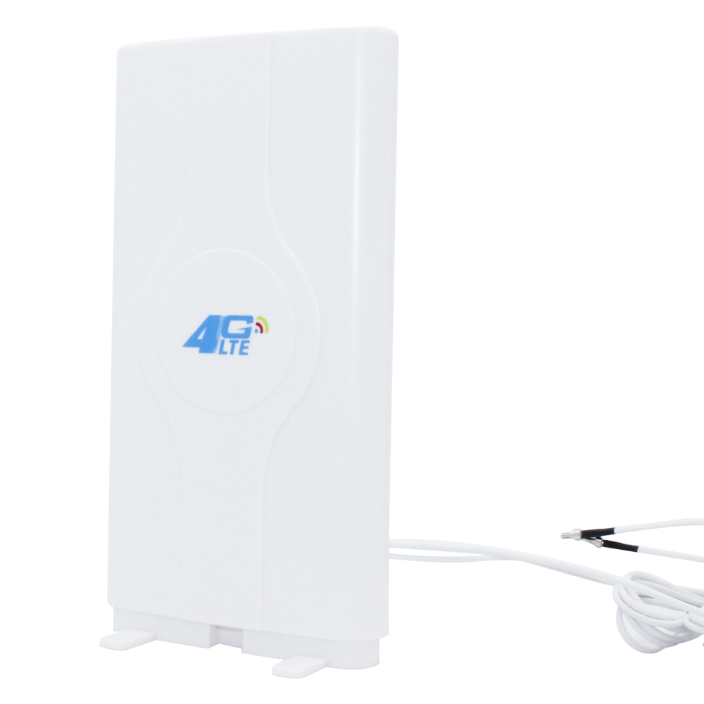 Dlenp 88dBi 4G Lte Mimo Antenne Booster Panel Antenne 700-2600Mhz Met 2-TS9 Mannelijke Connector Met 2 meter Kabel