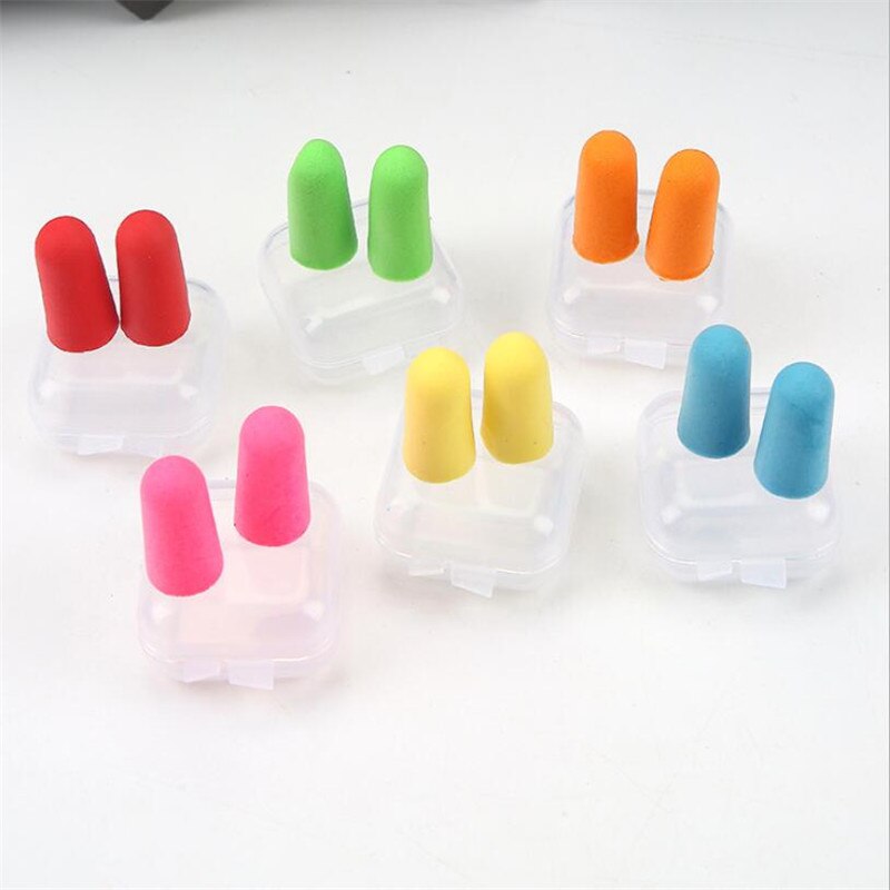 5Pairs=10pcs Soft Foam Ear Plugs Tapered Travel Sleep Noise Prevention Sponge Packing Organizers Travel Accessories