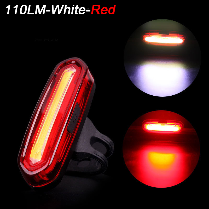 Bicycle Lighting Bike Lights Rechargeable Lamp USB Bike Rear Tail Lights Led Waterproof Lantern Cycling Flashlight for Bicycle: Red