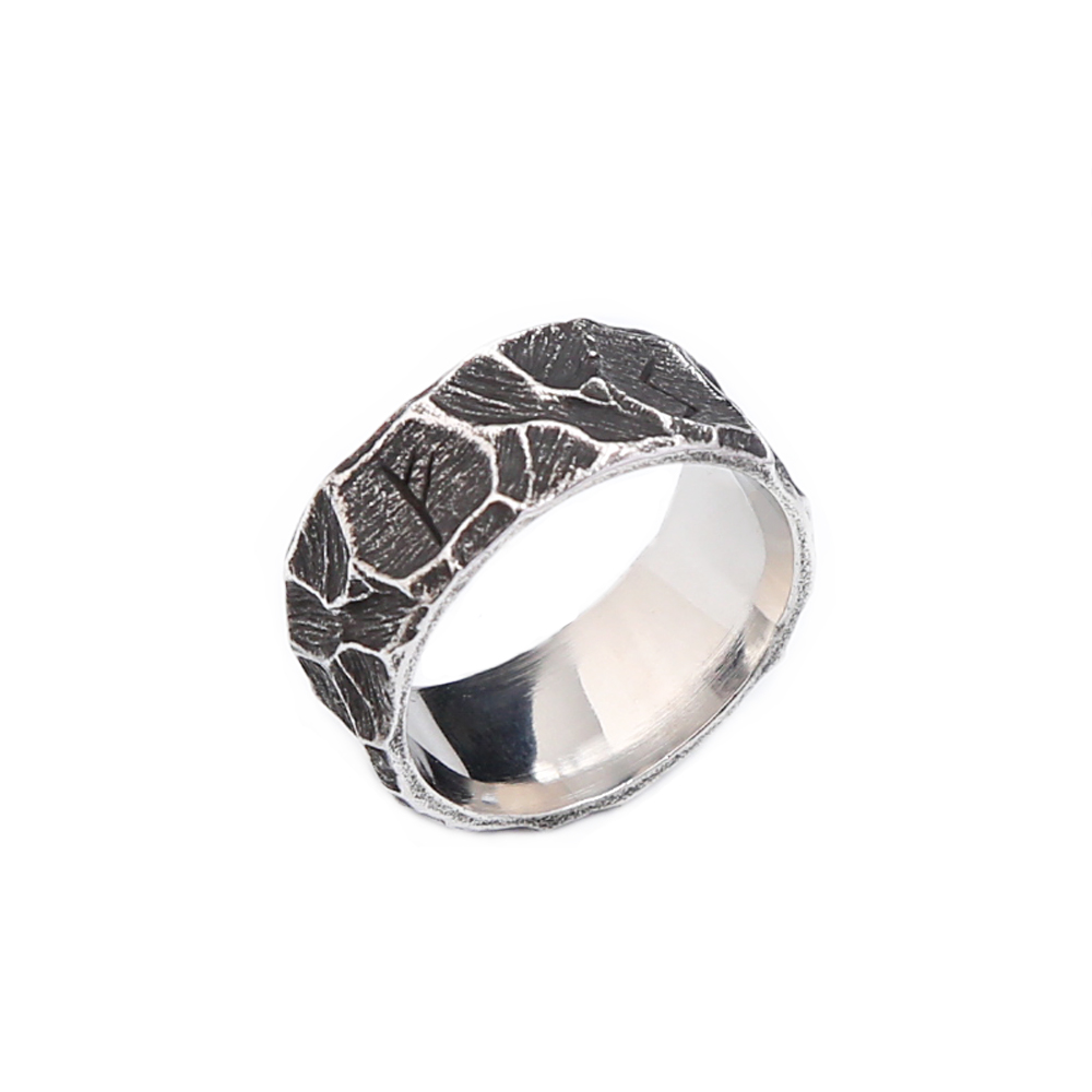 Bagues Rune Viking nordique Vintage en acier inoxydable pour hommes et femmes, Punk motard Couple amulette, bijoux , directe: 13
