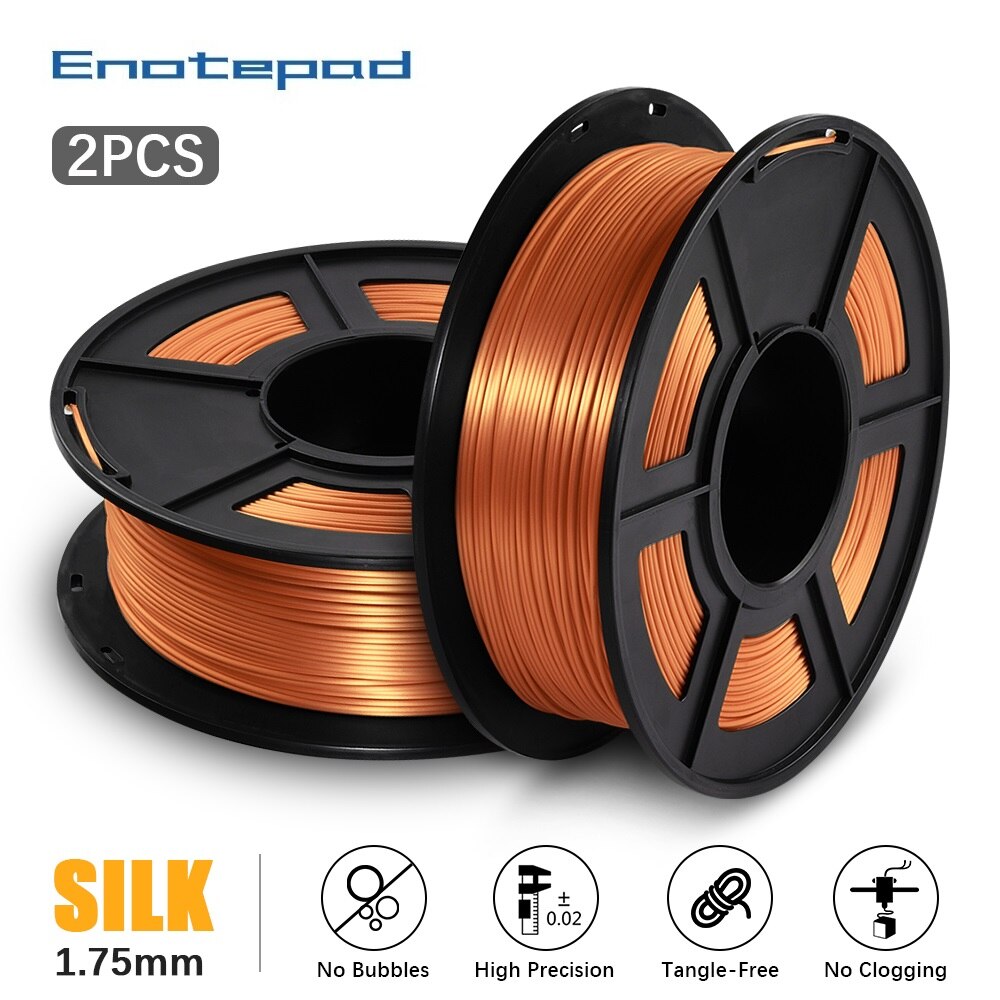 Enotepad PLA Silk filament for 3d filament silk rainbow 3D Printing Materials with Vacuum packaging fast: SILK-RC-2KG