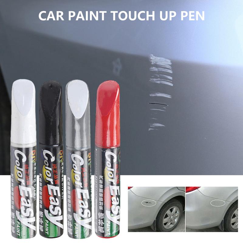 12ML Car Scratch Repair Pen 4 Colors Automotive Paint Color Matching Brush For Automotive Rims Fill Paint Pen
