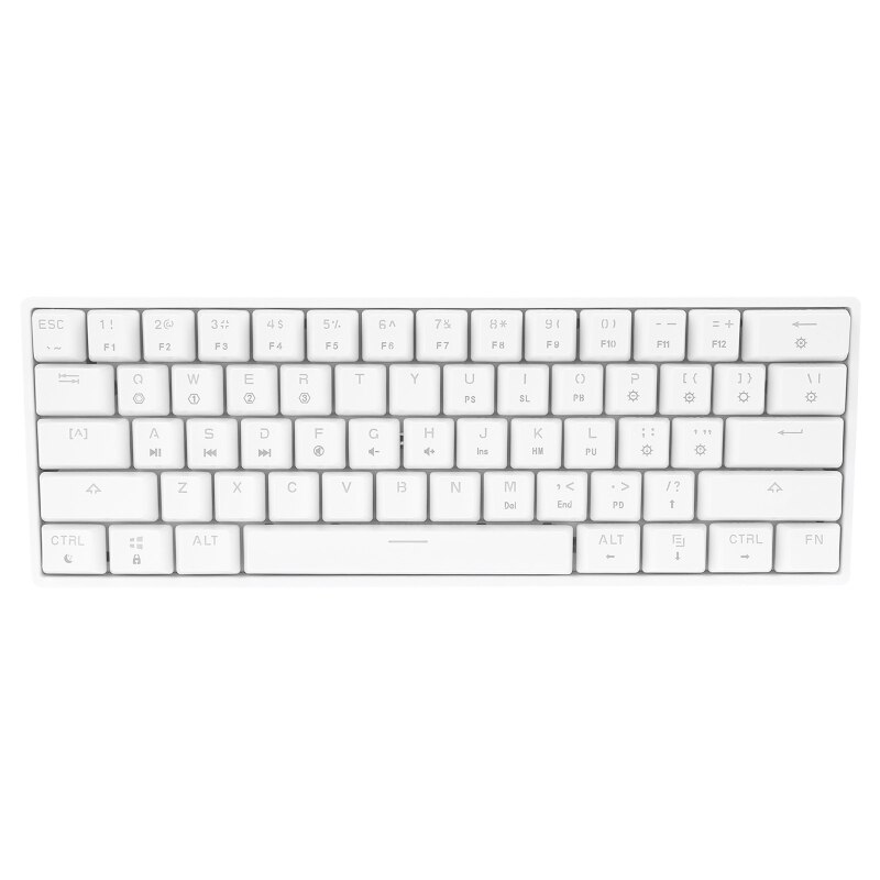 SK61 Portable 60% Mechanical Keyboard Gateron optical Switches RGB Backlit Swappable Wired Gaming Keyboardfor PC Mac