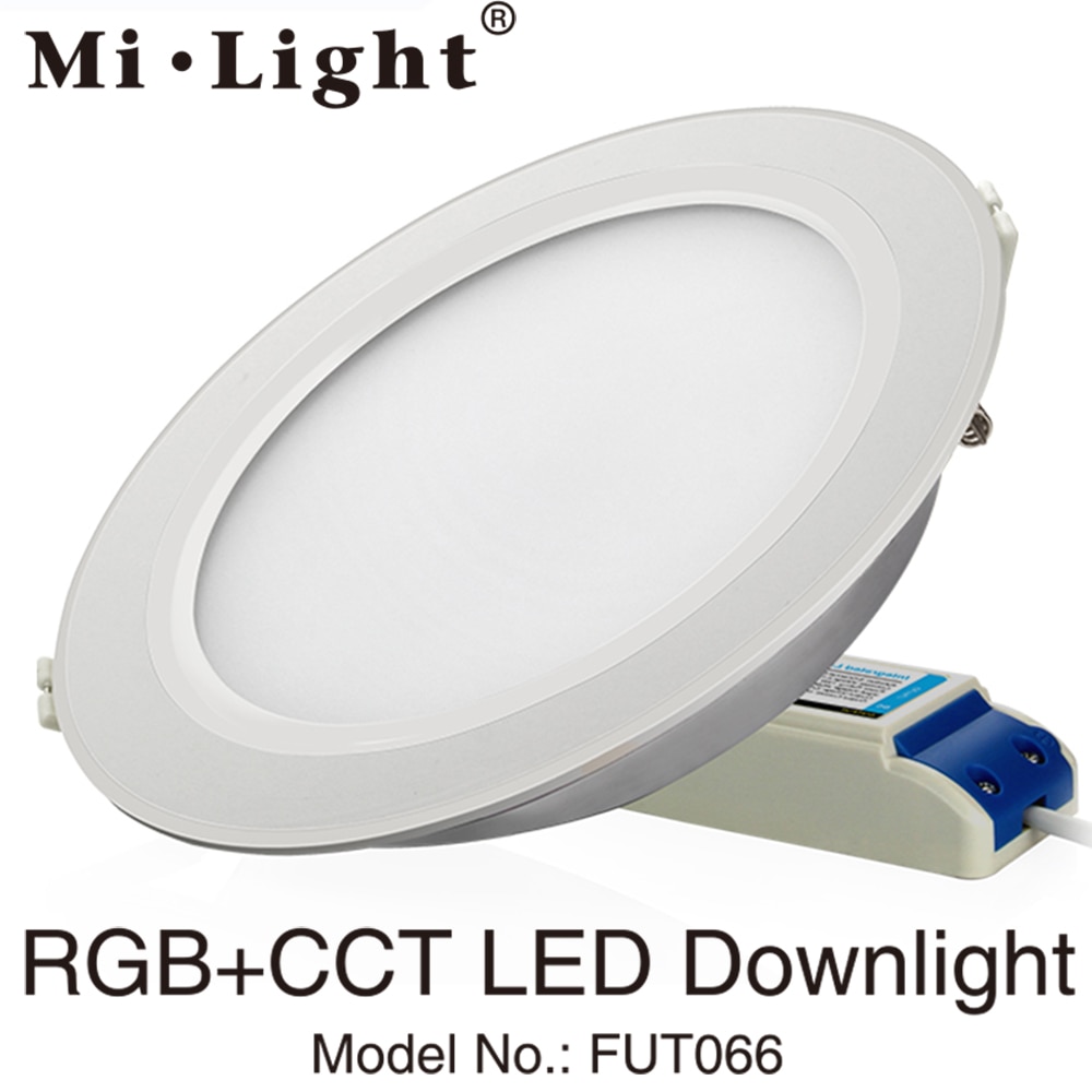 MiLight FUT066 12W LED Downlight AC220V RGB + CCT Dimbare LED Panel Licht Ondersteuning 2.4G Draadloze Afstandsbediening/ APP WiFi Controle