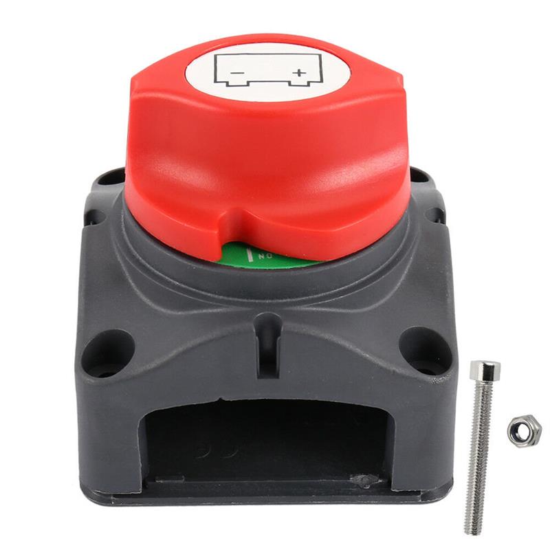12V 600A Red Key Cut Off Battery Power Main Kill Switch Vehicle Car Modified Isolator Disconnector Car Switch for Car truck boat
