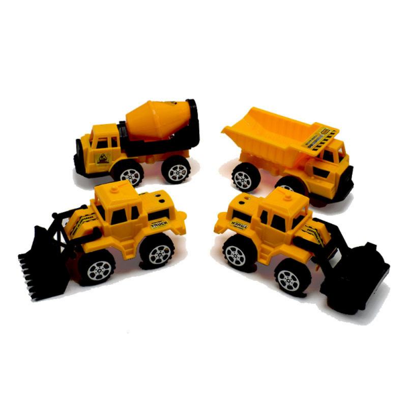 Kids Bulldozer Graafmachine Speelgoed Inertie Schuiven Techniek Voertuig Bulldozer Roller Cement Tank Auto Mini Heftruck Speelgoed Vrachtwagens