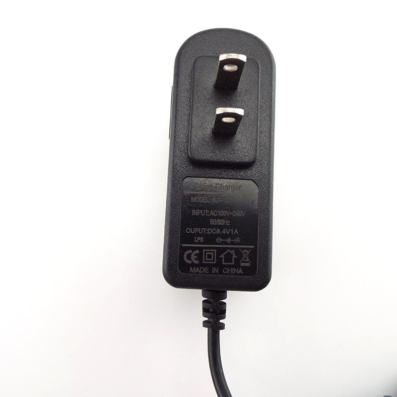 5.5*2.5mm AC 100-240 V DC 8.4 V 1A 1000MA Adapter Voeding Oplader voor 18650 Lithium Batterij CCTV Camera Opladen J17