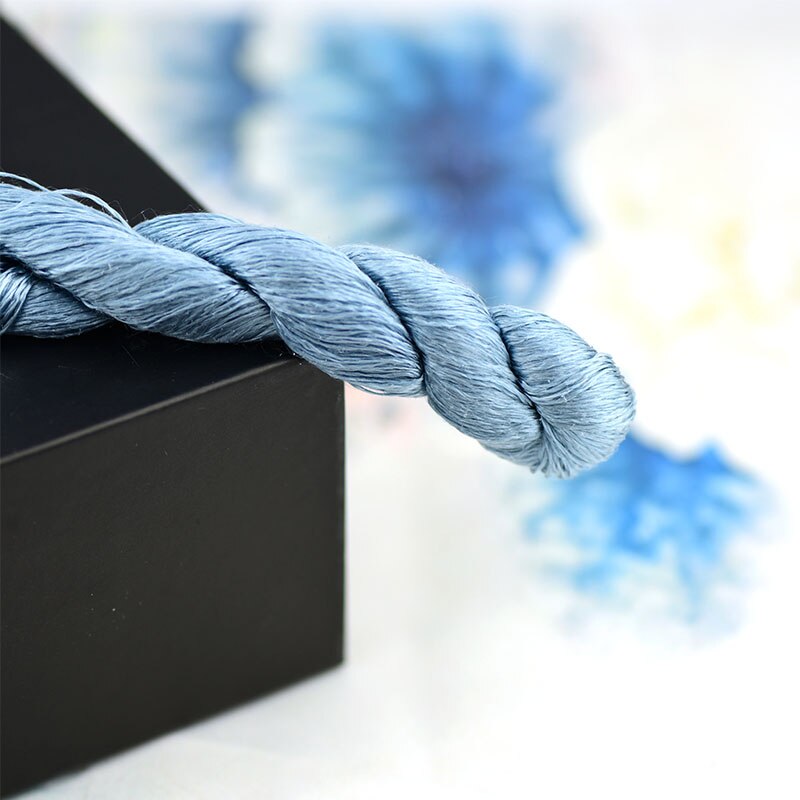 silk embroidery thread / 100% silk thread /hand embroidery embroider cross stitch/indigo series/8 gradient colors: 2