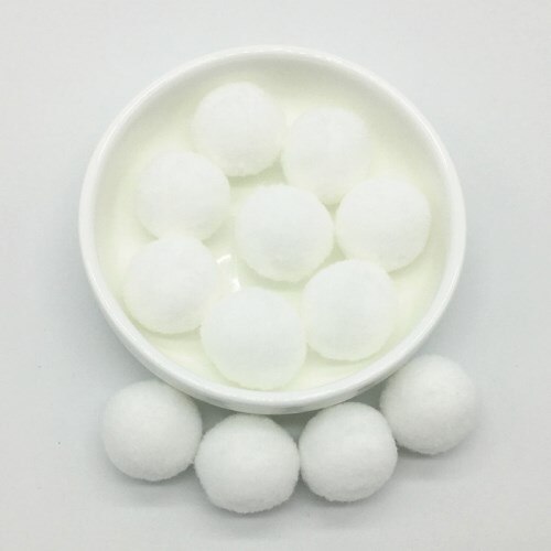 Ljusrosa vit pompom päls hantverk gör-det-själv mjuka pom poms hantverk pomponer boll bröllop dekor lim på tyg tillbehör 8mm to 30mm 20g: 25mm 16 vit