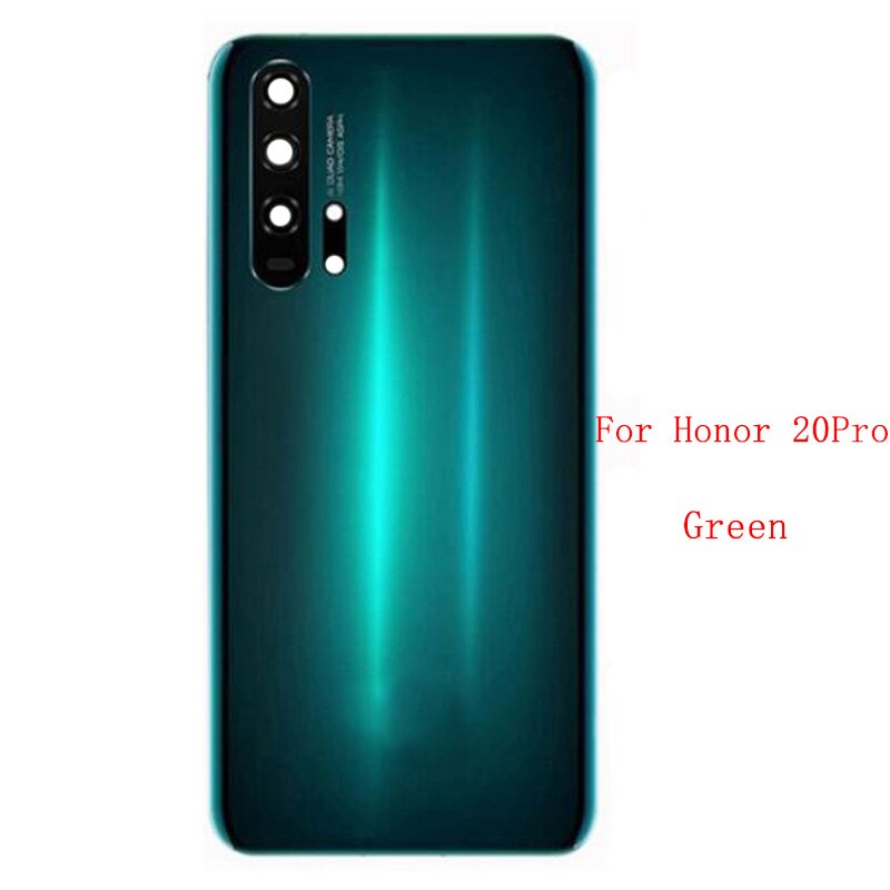 Zurück Glas Batterie Abdeckung Fall Gehäuse Fall Hinten Tür Panel Für Huawei Ehre 20 20S 20Pro Zurück Abdeckung + kamera Objektiv Ersatz