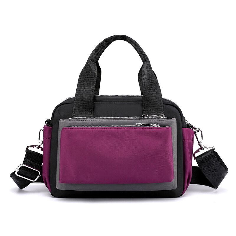 sommer Neue frauen Schulter Taschen Nylon Weibliche Bote Tasche für Mädchen Reise Crossbody-tasche Beiläufige Handtaschen: LILA