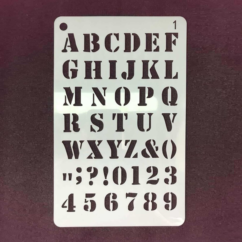 12pcs Multi-use Stencil Set Handwriting Practice Craft Letter DIY Scrapbooking Painting Stamping Template Album Layering