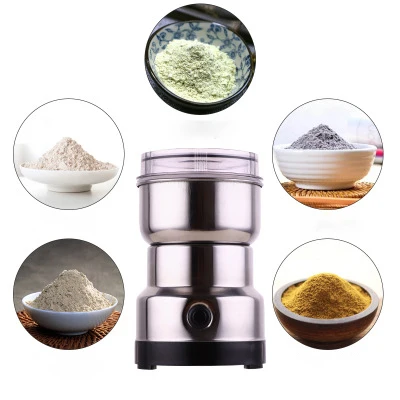 Mini Electric Grinder Household 300ml Ultrafine Baby Food Pulverizer Coffee Grinder Spice Pepper Grinder Grain Mill: black / UK