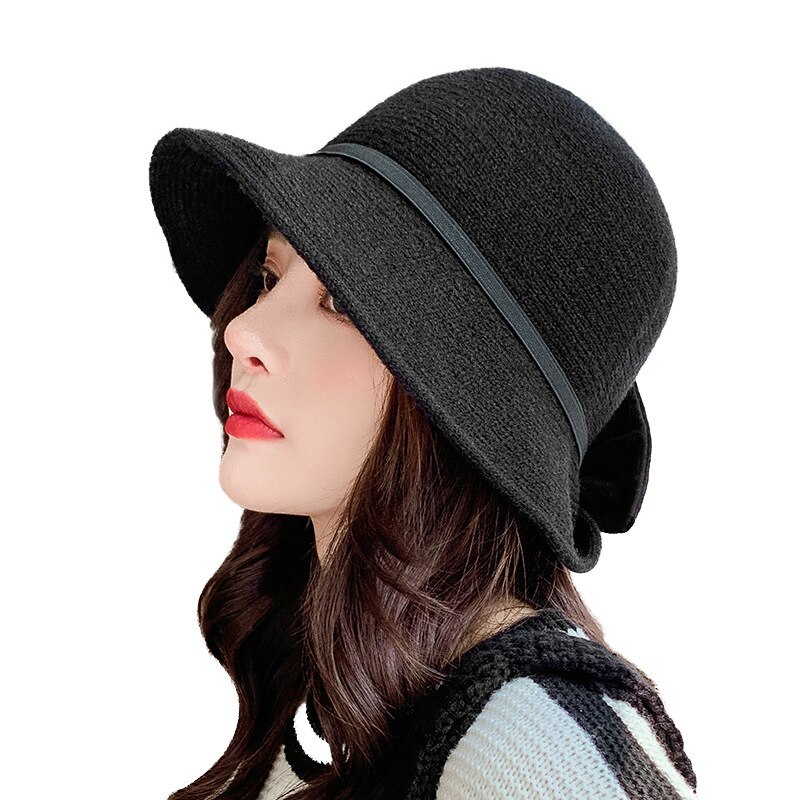 Chapeau Sorcière Laine Pointu - Déguisement Halloween/Cosplay - Taille Unique Noir