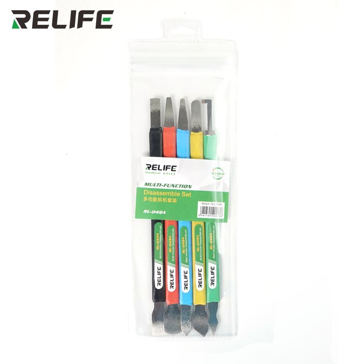 RELIFE-cuchillo multifunción de doble cabeza para RL-049A, herramienta para quitar la cubierta trasera de vidrio, raspado de estaño, 10 en 1, para iphone y Android