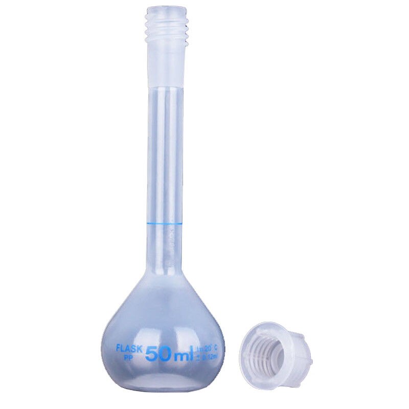10 ml-1000 ml Heimat/Labor Kunststoff Messkolben Für Chemie Experienment Reagenz Flaschen w/Schraube buchse Typ