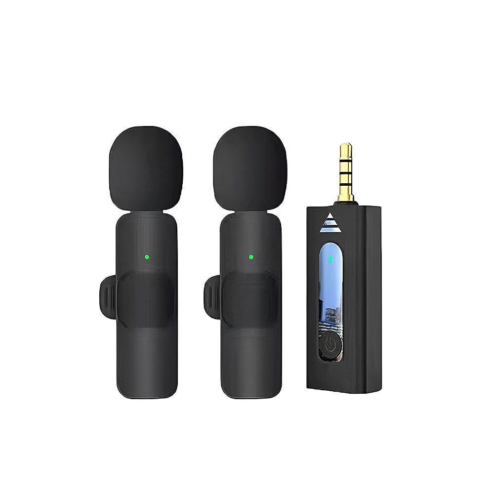 Wireless Microphone Lavalier 5.0 Bluetooth Mini Mic for Recording Interview 3.5mm Sound Receiver for Camera Android Phone Laptop: PURPLE