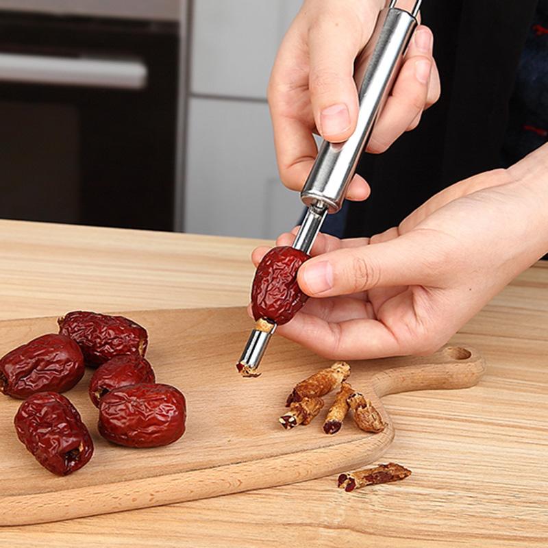 Fruit Coring Machine Stainless Steel Fruit Pear Coring Machine Seedless Machine Kitchen Coring Tool Hawthorn Jujube Corer