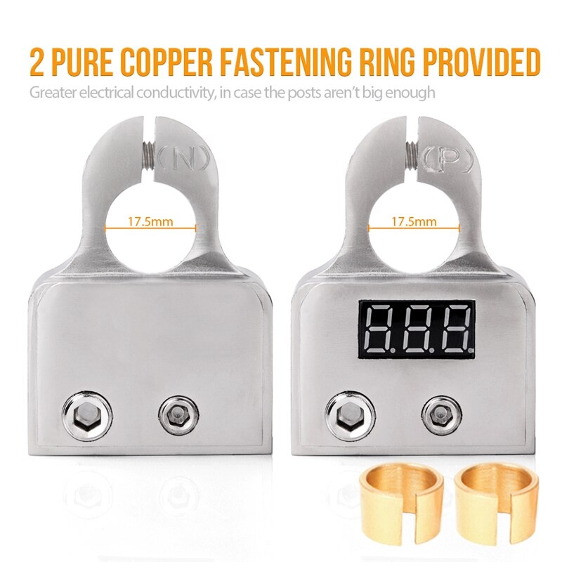 12V-24V Car Battery Terminal Connectors Strong Versatility 0 4 8 Gauge AWG Battery Clamp