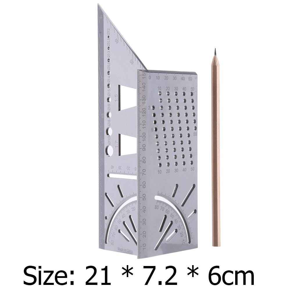 Wood Working Ruler 3D Mitre Angle Measuring Gauge Square Size Measure Tool Office supplies: B