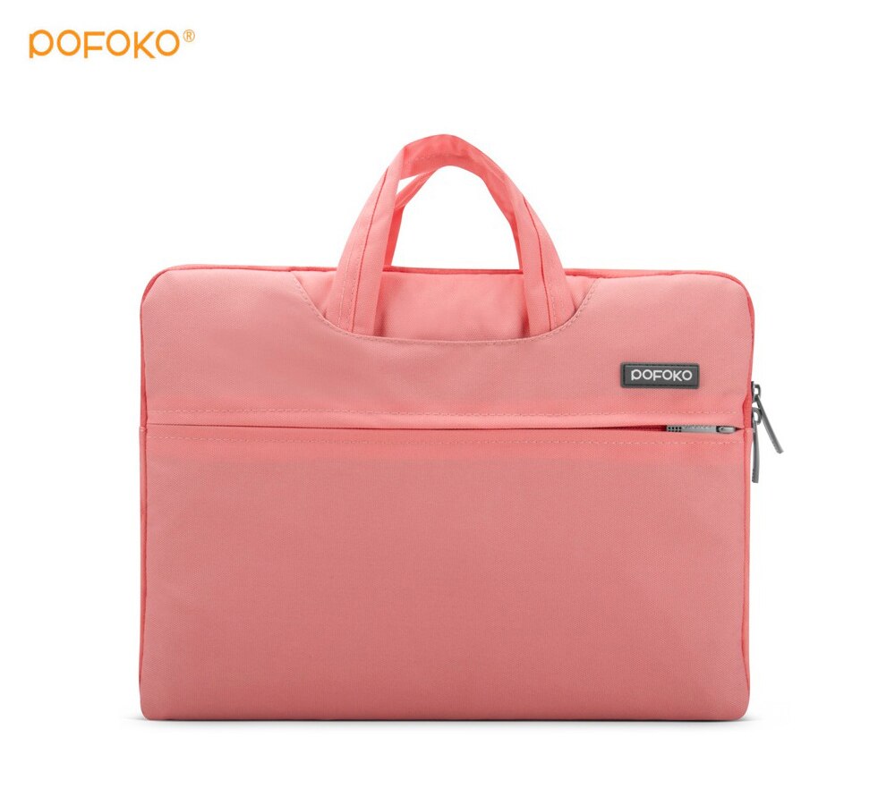 POFOKO brand Nylon waterproof Laptop Tablet Sleeve Carry Case Cover Bag Pouch For Apple Ipad Pro 12.9" inch: Pink