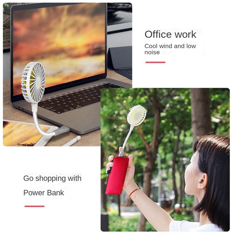 USB Fan Mini Fan with Swan Neck Flexible Cooling Fan Portable Fan for Laptop Mobile Pc Home Office