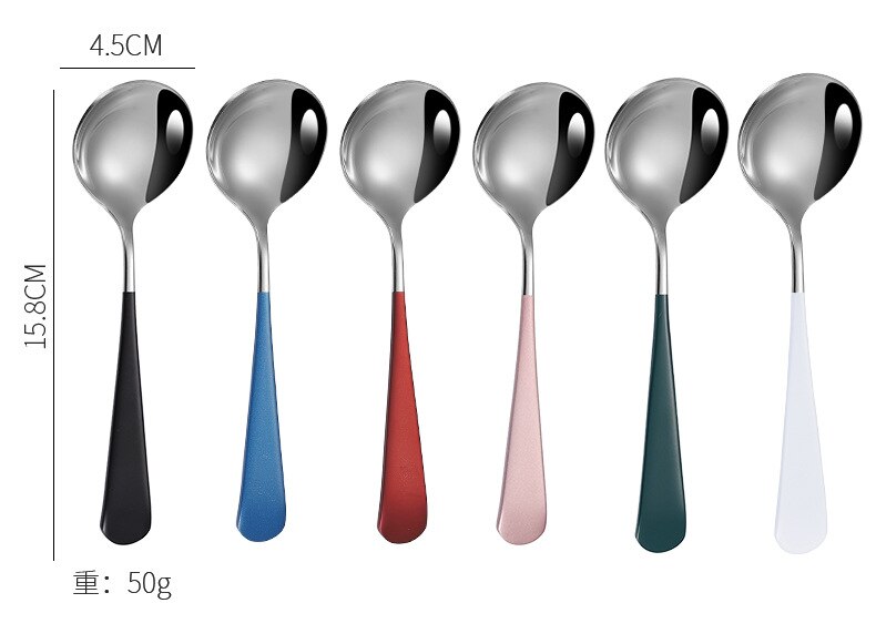 Popular Stainless Steel Spoons 7PCS Round Shape Mi... – Vicedeal